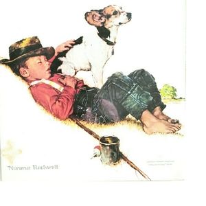Norman Rockwell Puzzle Boy And His Dog 550 pieces…